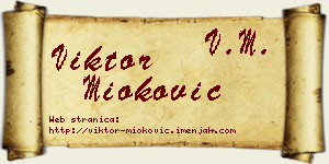 Viktor Mioković vizit kartica